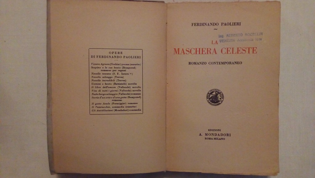 La maschera celeste - Ferdinando Paolieri 1922