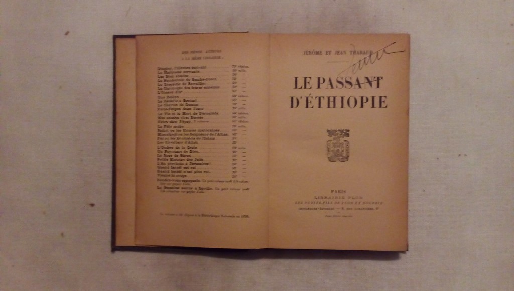 La passant d'ethiopie - Jerome et Jean Tharaud Libreria Plon