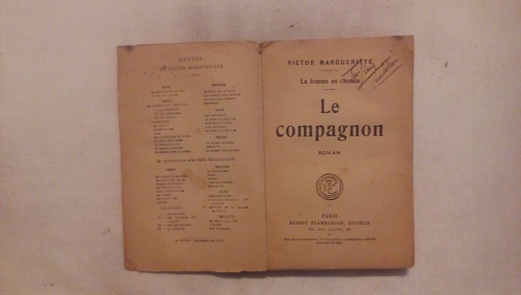 Le compagnon - Victor Margueritte - Flammarion Paris 