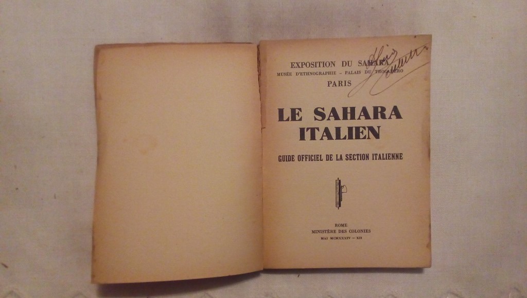 Le sahara italien - Rome ministere des colonies 1934 
