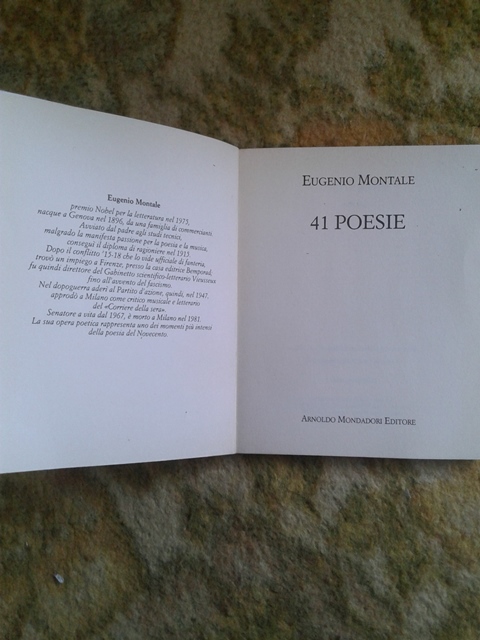 Montale 41 poesie - Mondadori