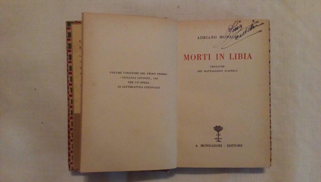 Morti in libia - Adriano Monaco 1930