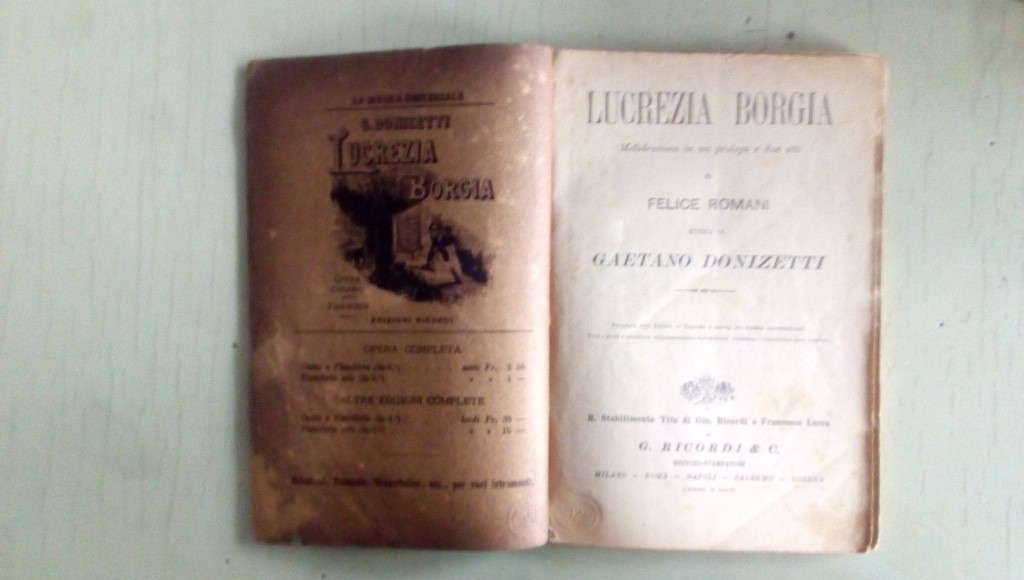 Opera/ LUCREZIA BORGIA