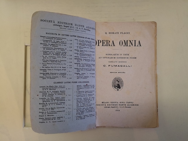 Opera omnia C.Fumagalli Societ editrice dante alighieri 1929