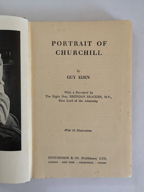 Portrait of Churchill by Guy Eden Hutchinson publishers