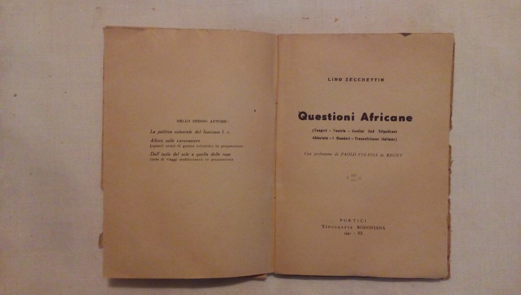 Questioni africane - Lino Zecchettin 1942
