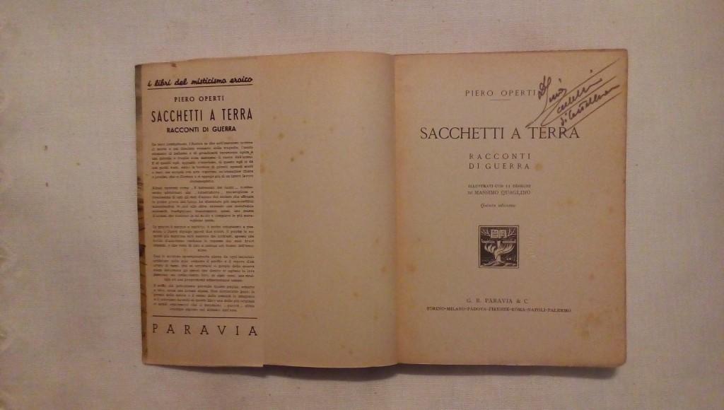 Sacchetti a terra racconti di guerra - Piero Operti 1943