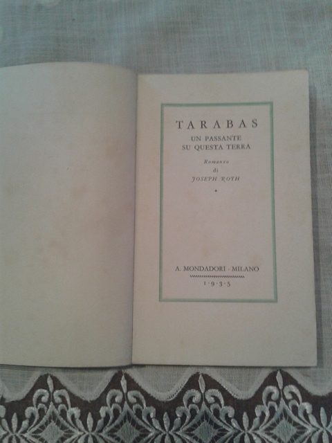 Tarabas - Joseph Roth Mondadori 1935