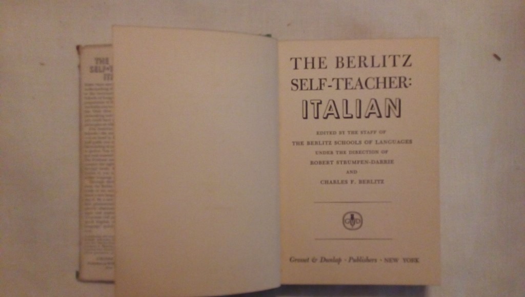 The berlitz self teacher italian - Berlitz schools 1950