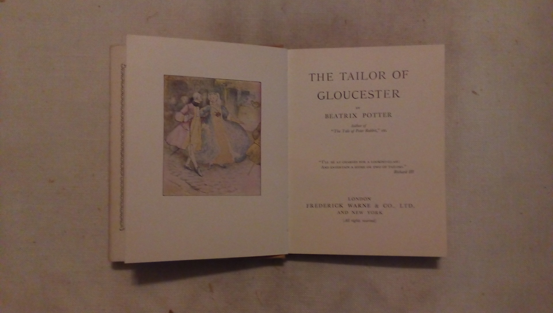 The tailor of glouchester - Beatrix Potter - F. Warne & C.