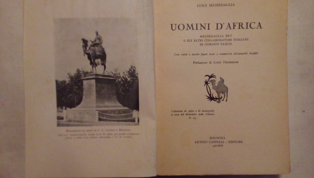 Uomini d'Africa - Luigi Messedaglia Licinio Cappelli Bologna 1935