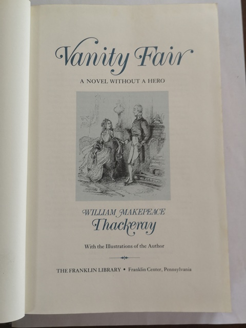 Vanity fair a novel without a hero William Makepeace 1981